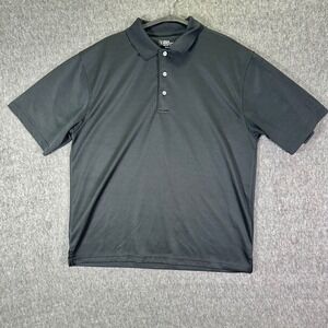 PGA TOUR Golf Polo Shirt Mens Size Large Black Short Sleeve Performance